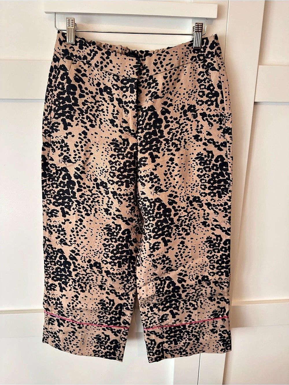 J.Crew High-Rise Peyton Pant in Leopard Print Leopard Print Cropped Size 2